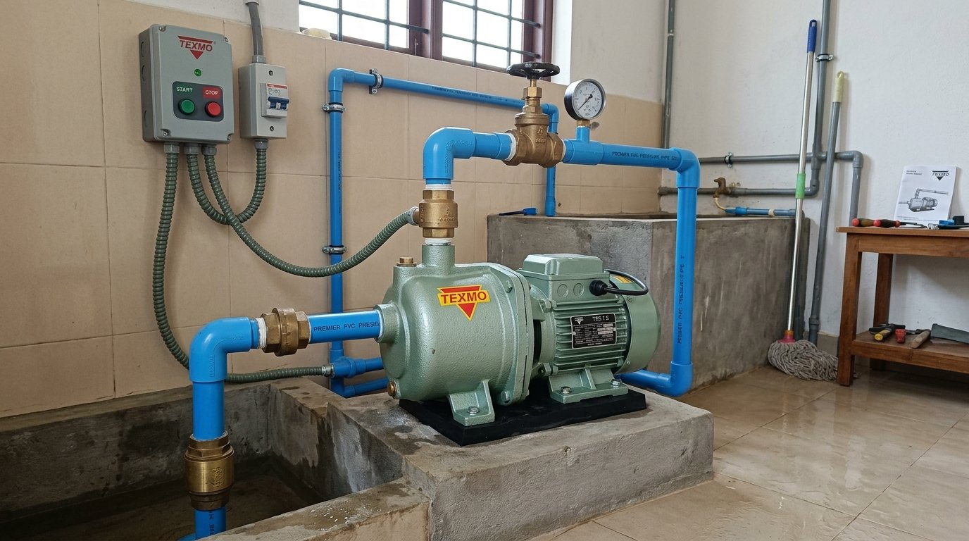 Texmo Monoblock Pump Room Installation